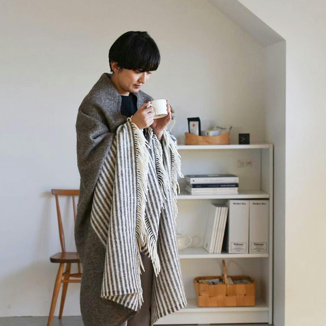 シルケボー　ブランケット ウールブランケット Silkeborg ダナーヤ ボーダー ｜家具