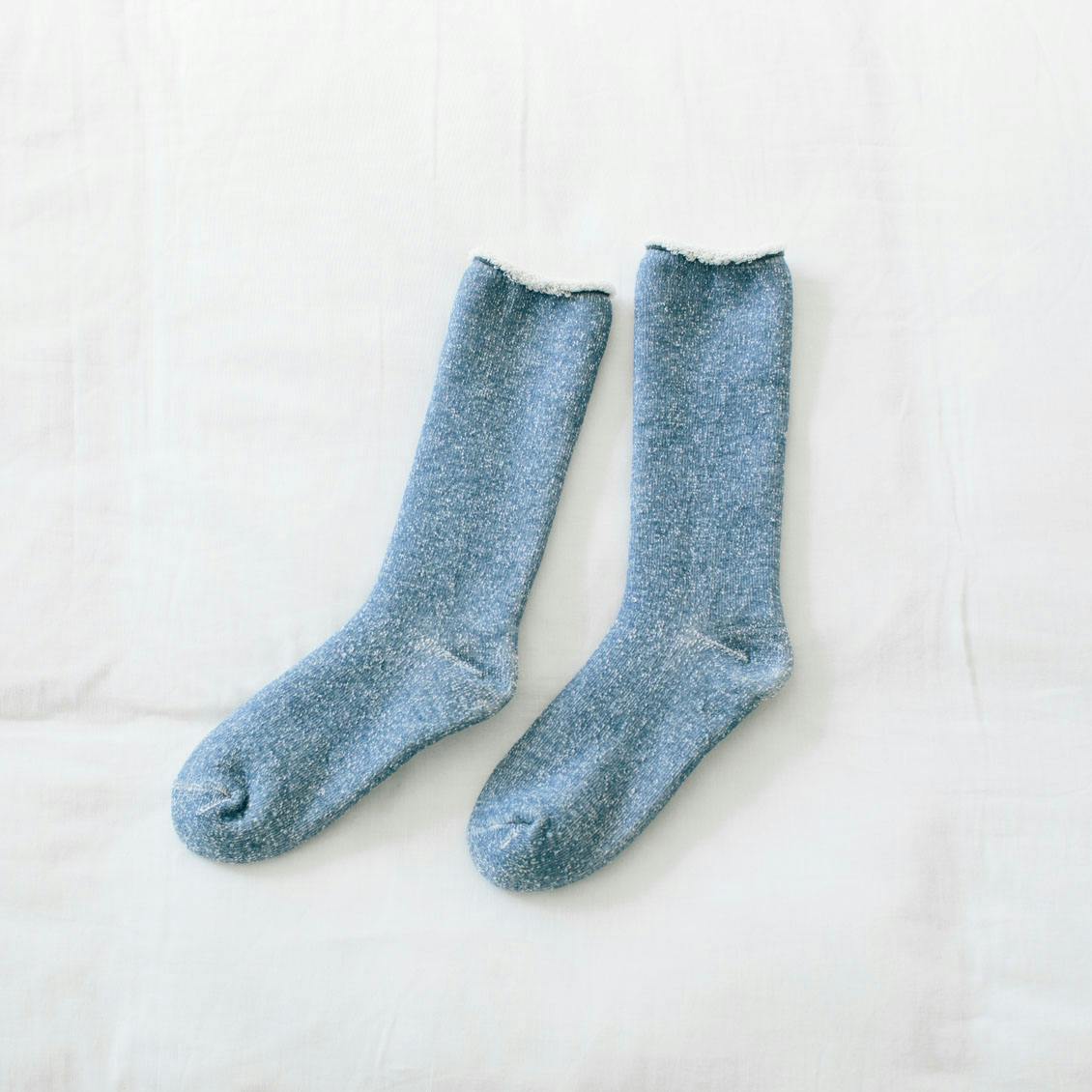 【取り扱い終了】内側パイルのあったかルームソックス（ ブルー ）23-25cmの商品写真