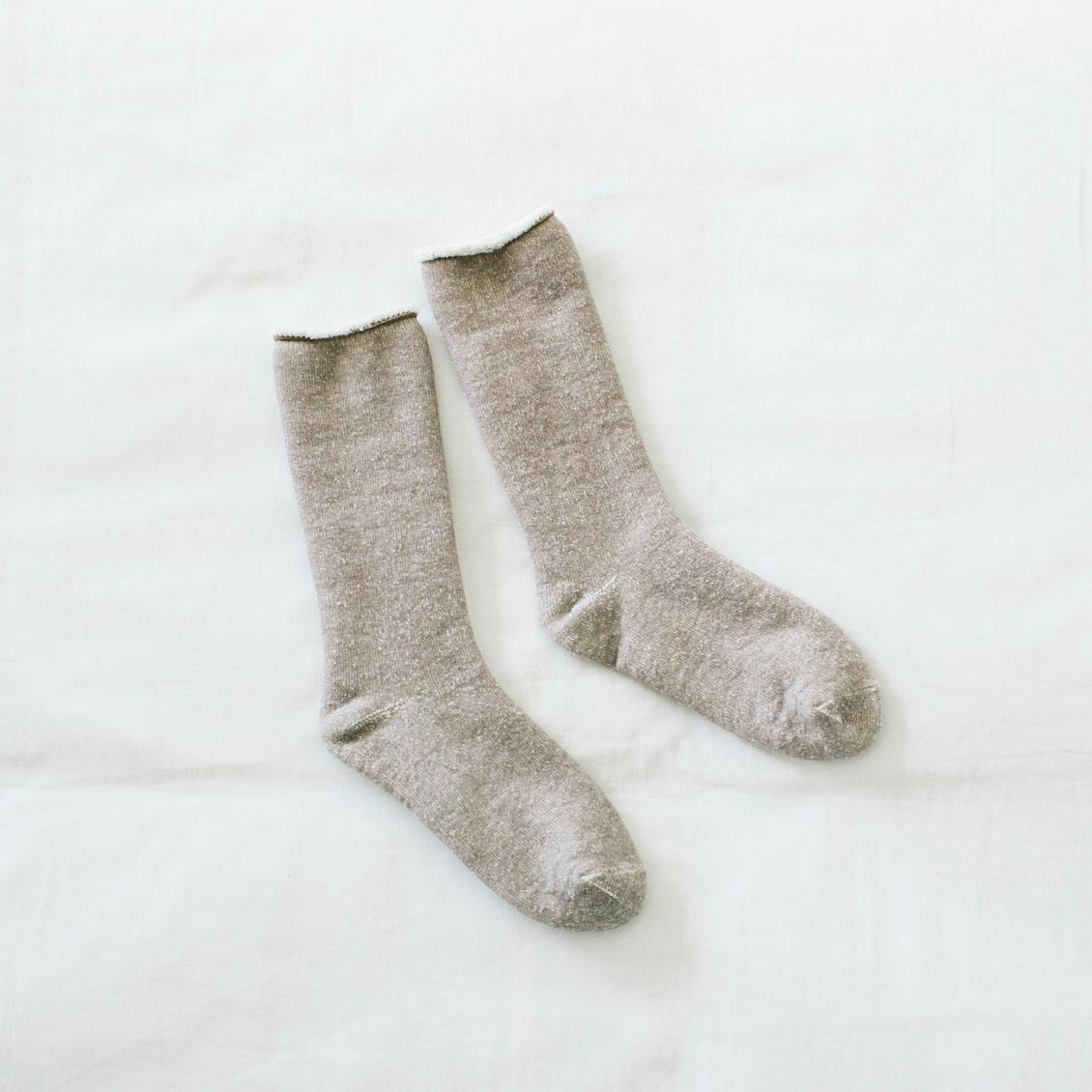 【取り扱い終了】内側パイルのあったかルームソックス（ ブラウン）23-25cmの商品写真