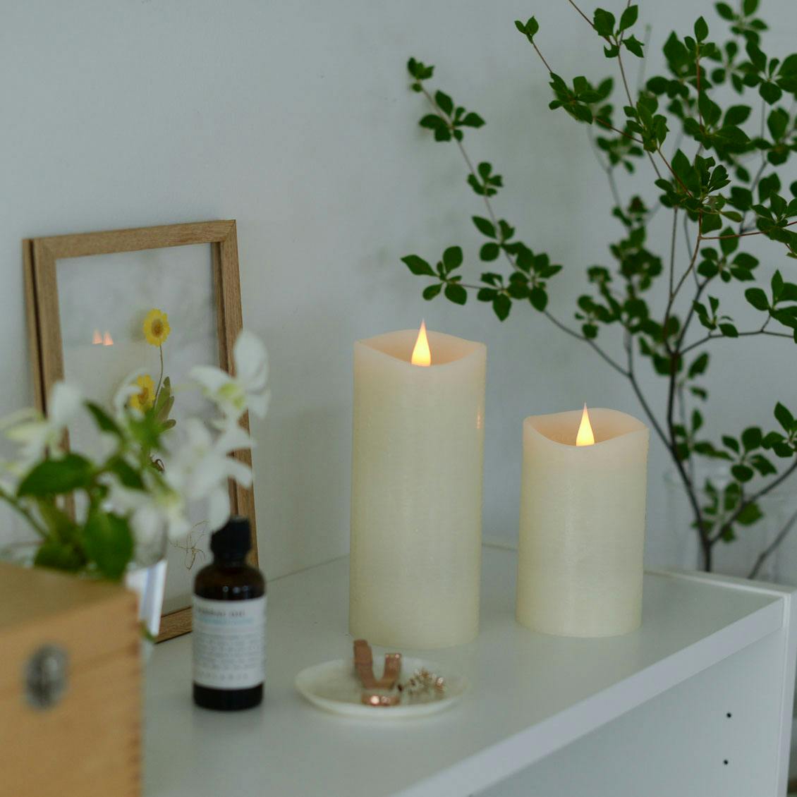 3D LEDキャンドル / ENKINDDLE / アイボリー（S） - 北欧、暮らしの道具店