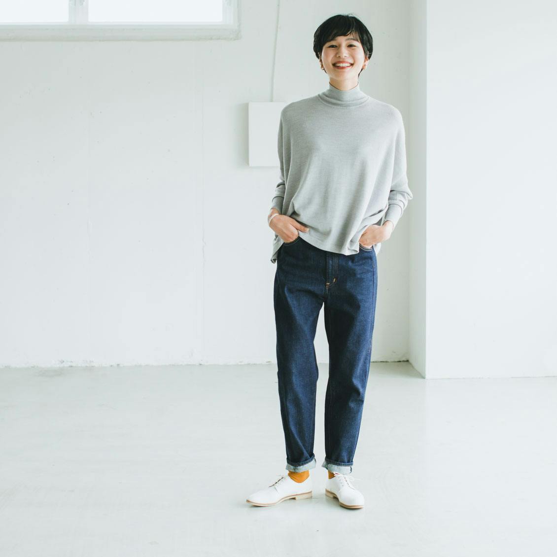 私に似合う絶妙バランス」首もとスッキリのハイネックニット - 北欧 