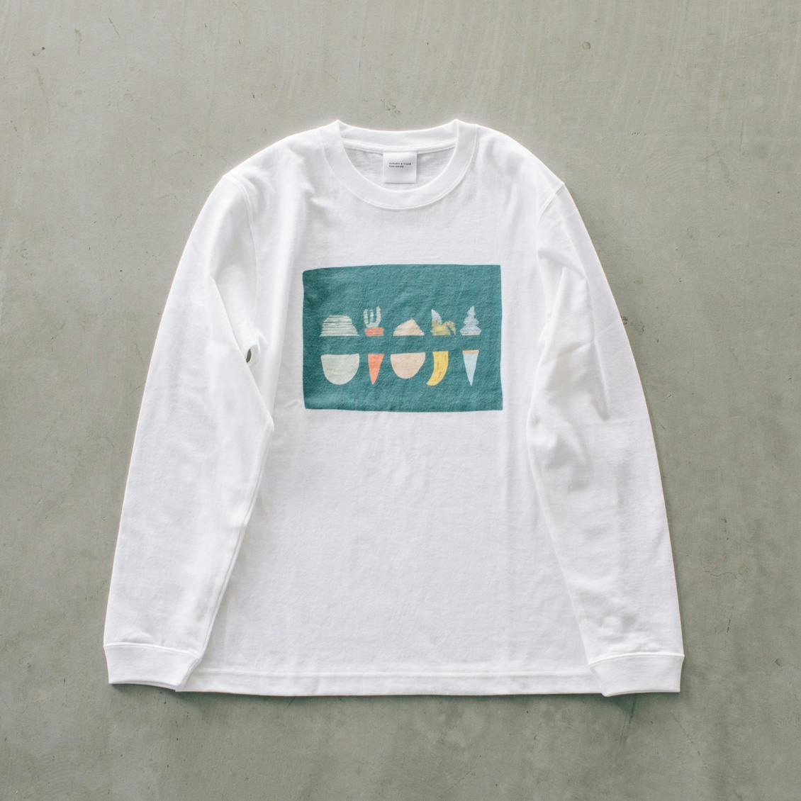 【取り扱い終了】『ひとりごとエプロン』ロングTシャツ / 野菜の千切りの商品写真