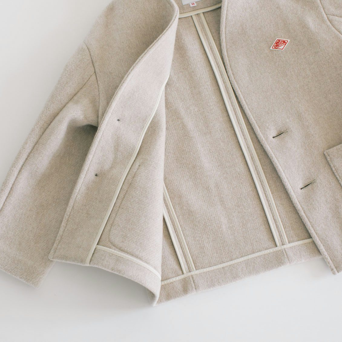 30 Off Danton ショート丈ノーカラーコート 34サイズ 36サイズ 北欧 暮らしの道具店