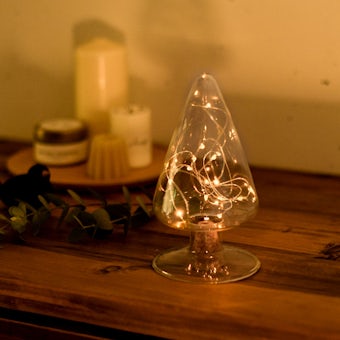 【取り扱い終了】ガラスの木のオブジェ（LEDライト付き）の商品写真