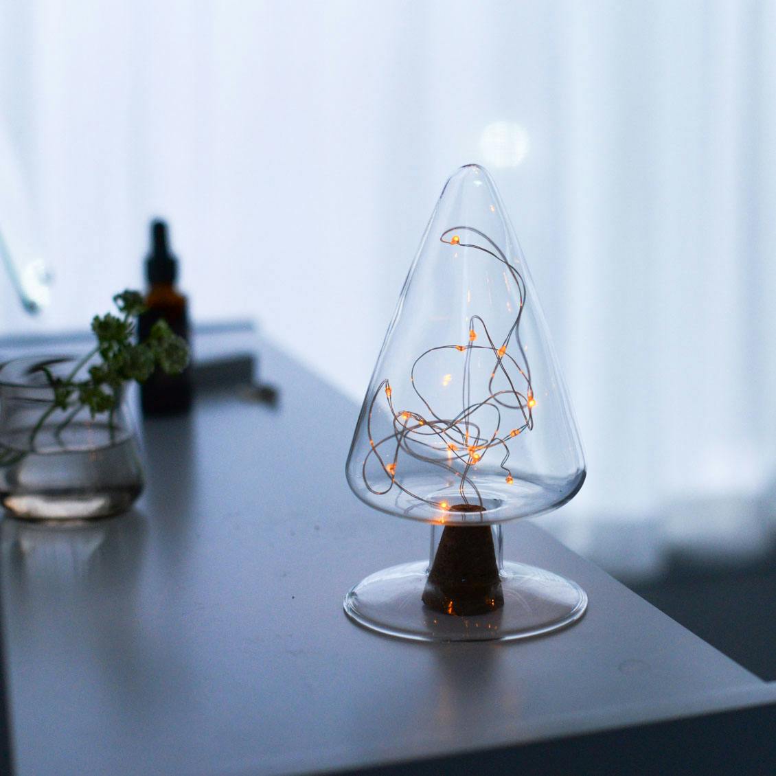 ガラスの木のオブジェ（LEDライト付き） - 北欧、暮らしの道具店