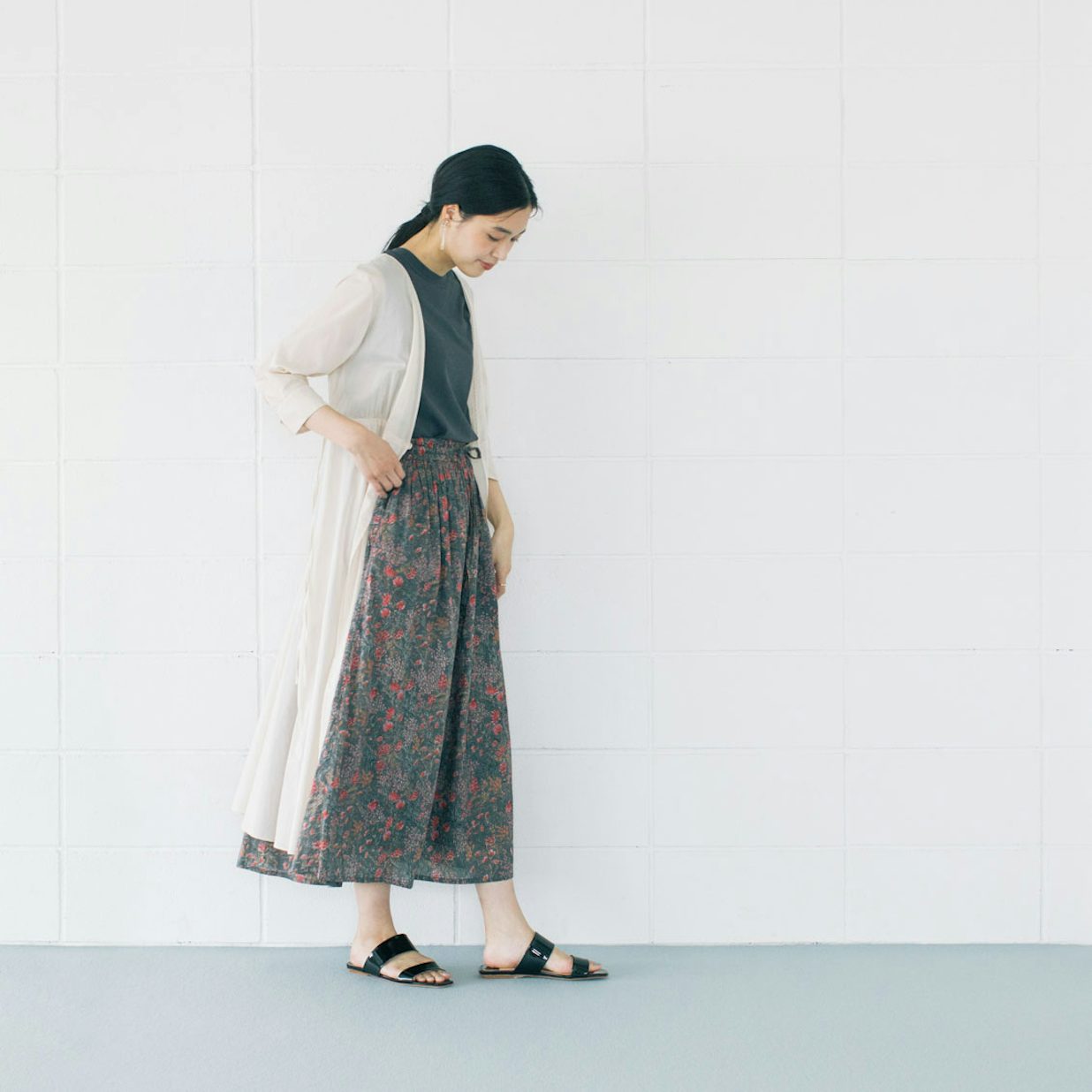 当店別注】SOIL / ギャザースカート / 花柄 - 北欧、暮らしの道具店 当店別注】SOIL / ギャザースカート / 花柄 - 北欧、暮らしの道具店