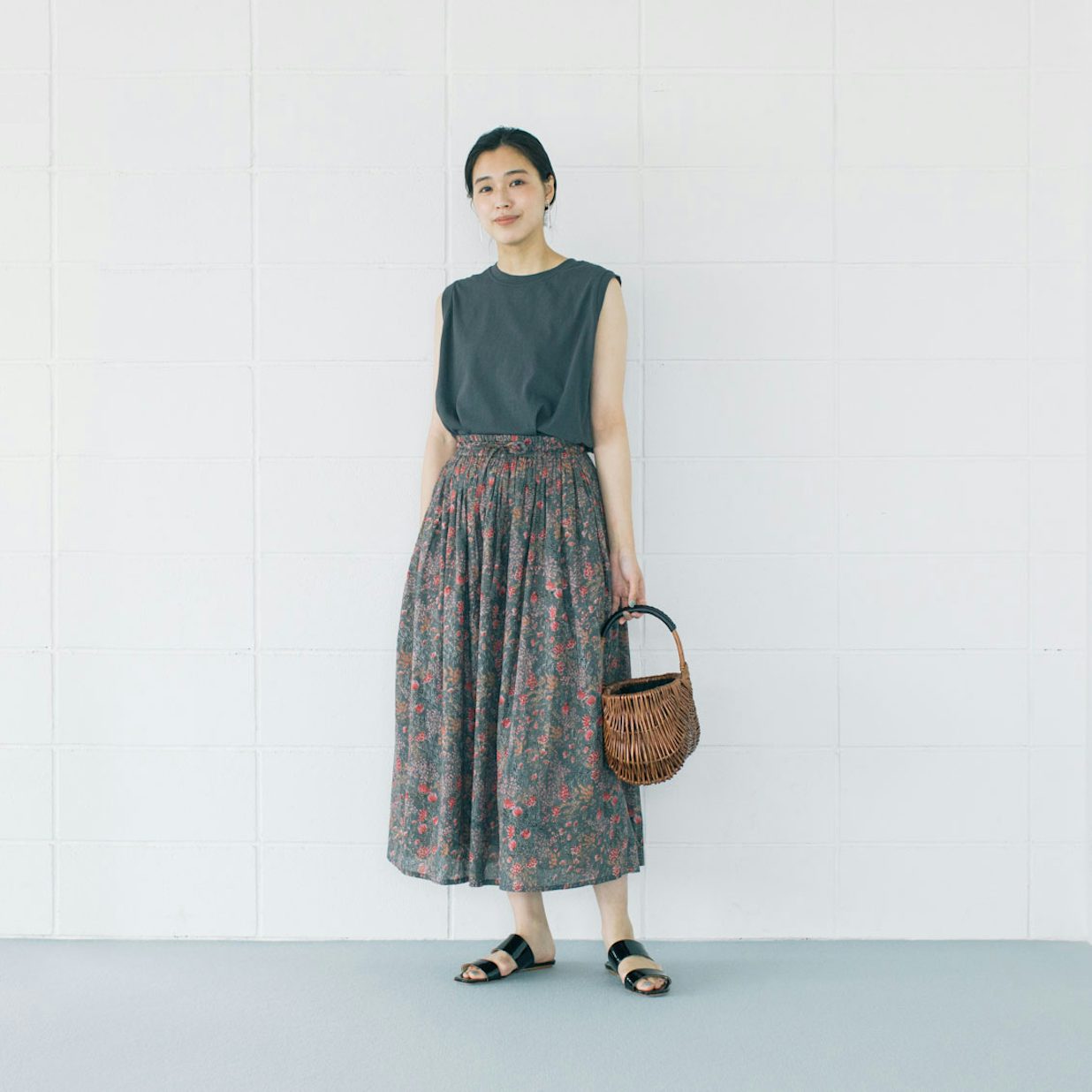 当店別注】SOIL / ギャザースカート / 花柄 - 北欧、暮らしの道具店 当店別注】SOIL / ギャザースカート / 花柄 - 北欧、暮らしの道具店