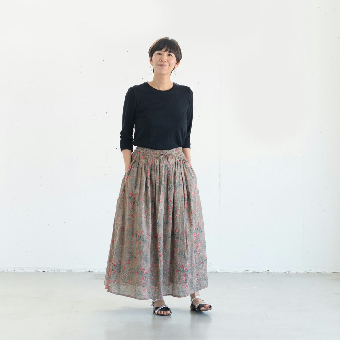 当店別注】SOIL / ギャザースカート / 花柄 - 北欧、暮らしの道具店 当店別注】SOIL / ギャザースカート / 花柄 - 北欧、暮らしの道具店