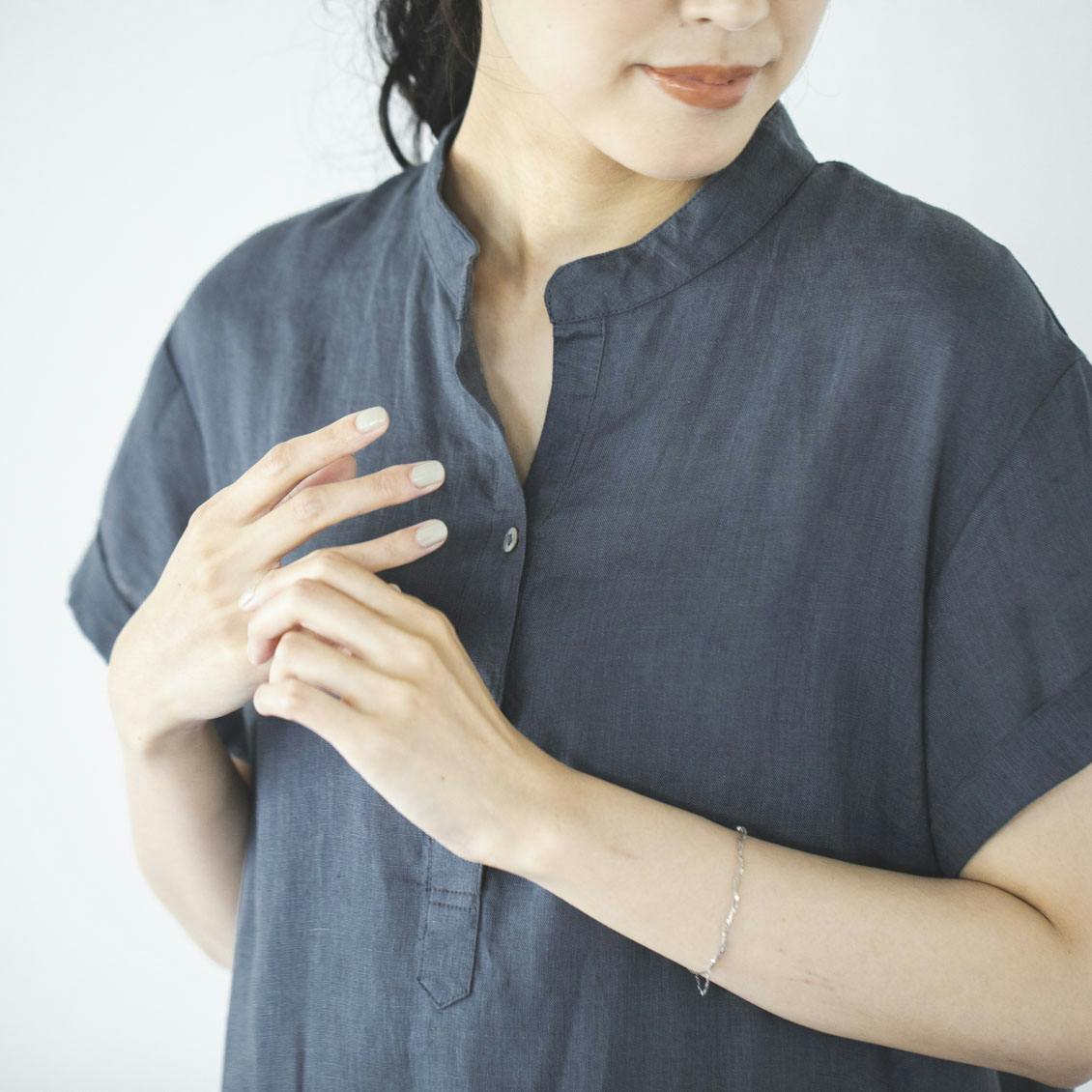 当店別注】fog linen work / リネンのフレアワンピース - 北欧