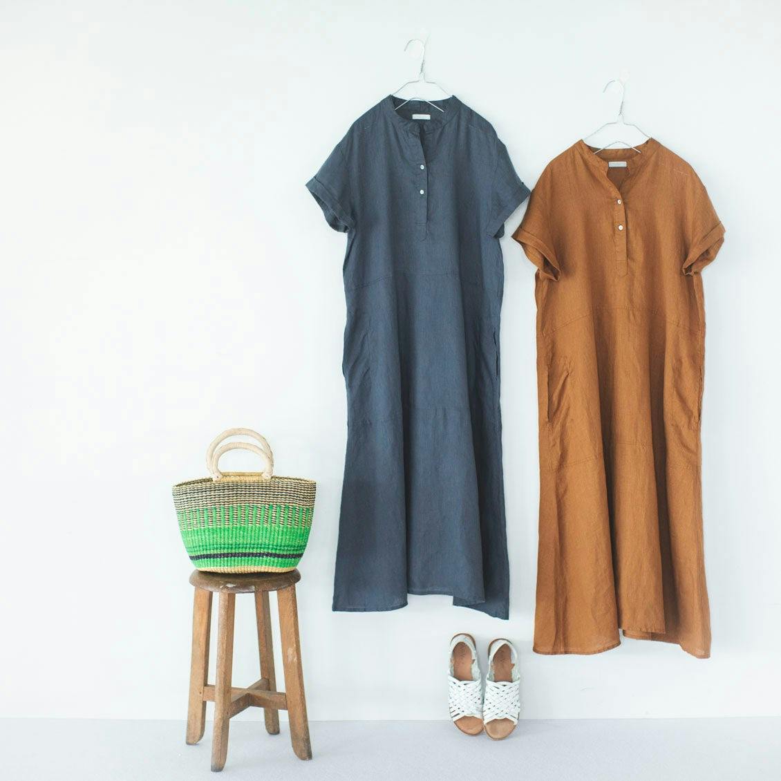 当店別注】fog linen work / リネンのフレアワンピース - 北欧、暮らし