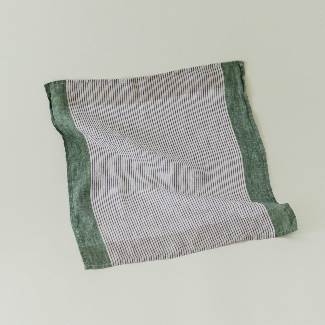 Lino e Lina リネンハンカチ / パープル＆グリーンの商品写真