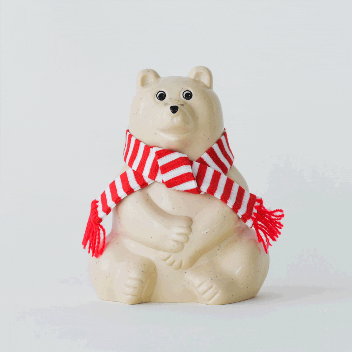 季節限定 なくなり次第終了 マフラー付き白くま貯金箱 Polar Bear Money Box 21 北欧 暮らしの道具店