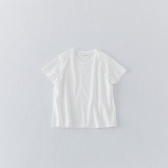【今季終了】素肌も心もよろこぶTシャツ / Vネック（オフホワイト）の商品写真