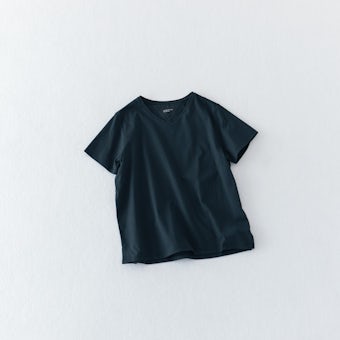 【今季終了】素肌も心もよろこぶTシャツ / Vネック（ブラック）の商品写真
