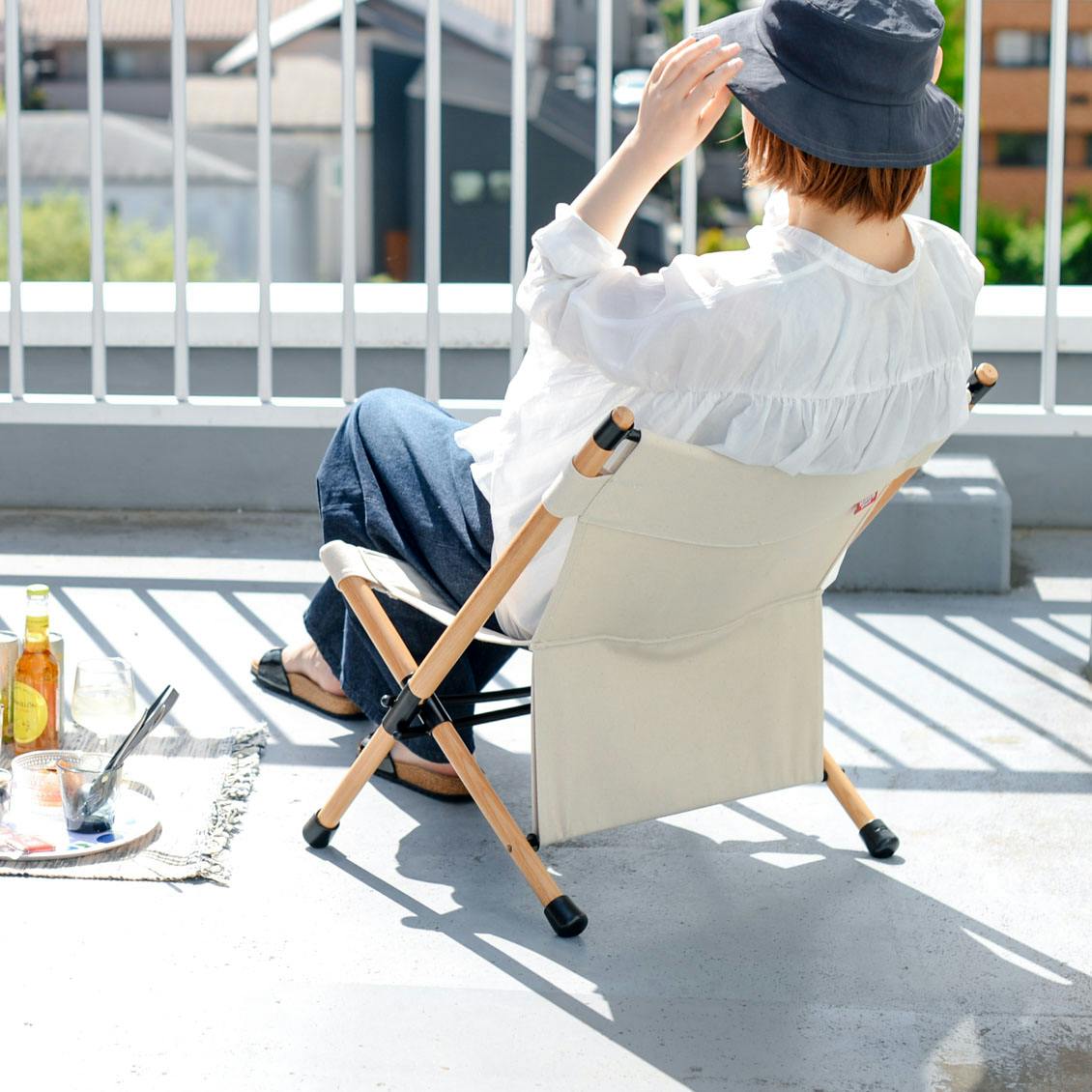 Hang Out Pole Low Chair ポールローチェア 白 キャンプ