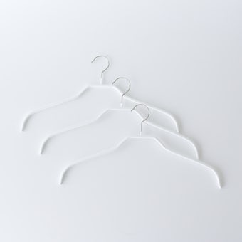 MAWAハンガー/シルエット/41cm幅/3本セット（ホワイト）の商品写真