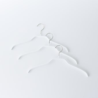 MAWAハンガー/シルエット/36cm幅/3本セット（ホワイト）の商品写真