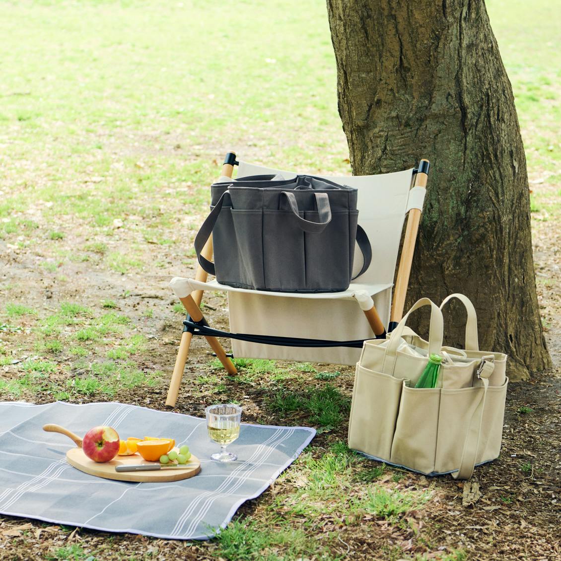 「シンプルだけど機能的」整とん上手なピクニックバッグ - 北欧