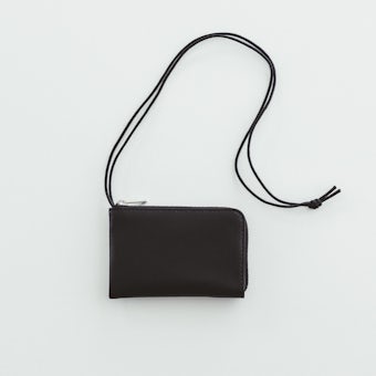 NORMALLY / L字ミニ財布（ストラップ付き）/ ブラックの商品写真