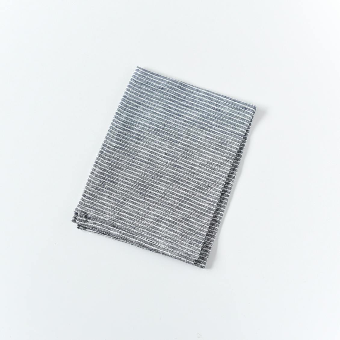 fog linen work / キッチンクロス / グレーホワイトストライプの商品写真