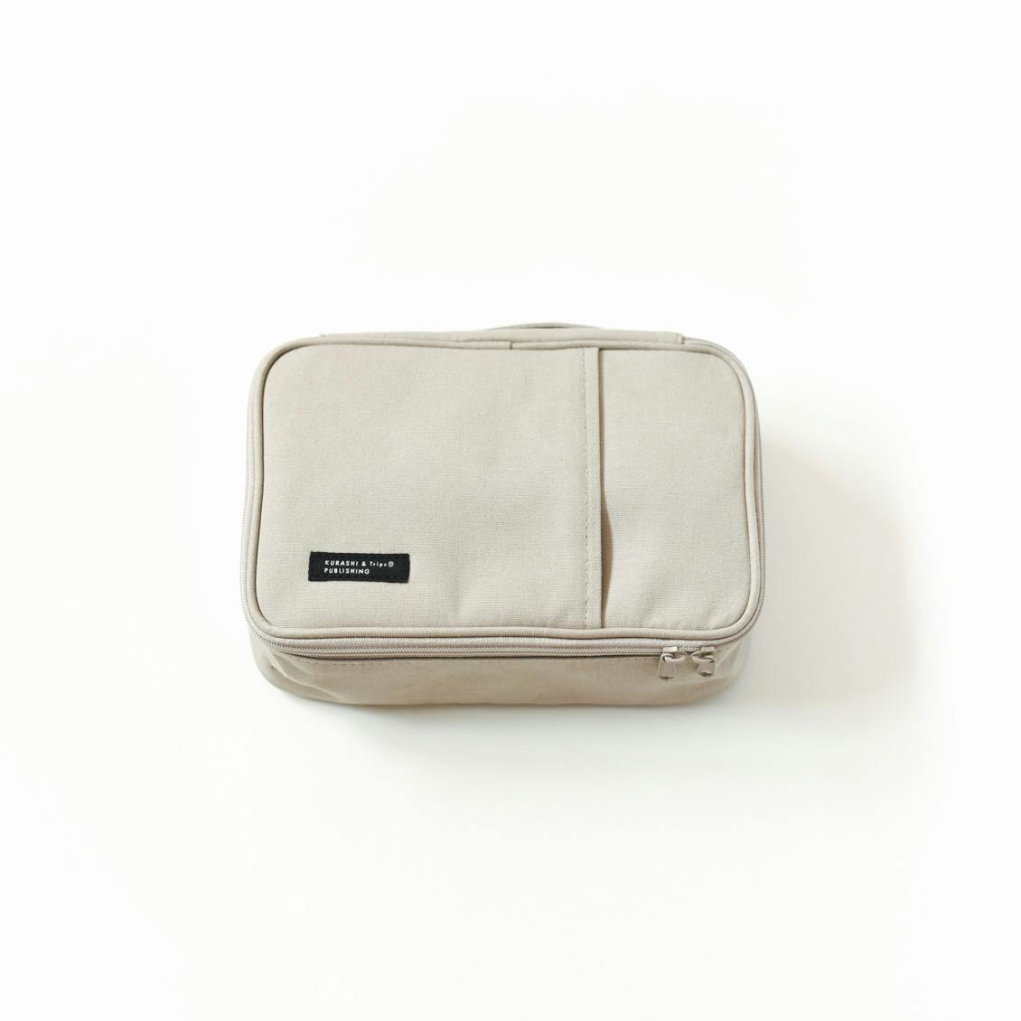 「“好き” が詰まったお道具箱」すっきり収まるボックスポーチ / ベージュの商品写真