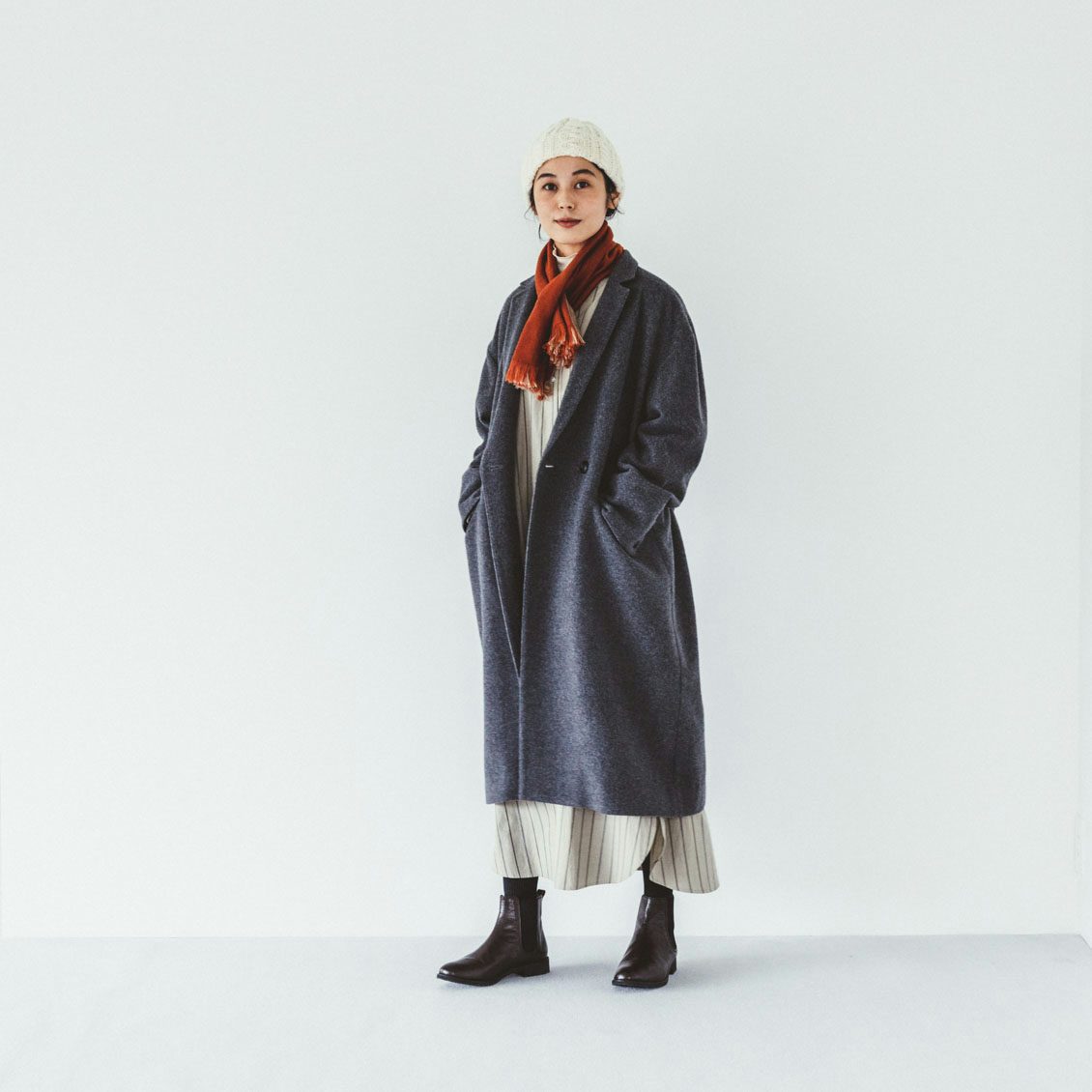 北欧、暮らしの道具店 ストライプの2WAYワンピース Sサイズ カーキ 美品 【感謝価格】 北欧、暮らしの道具店 ストライプの2WAYワンピース Sサイズ カーキ 美品 ロングワンピース