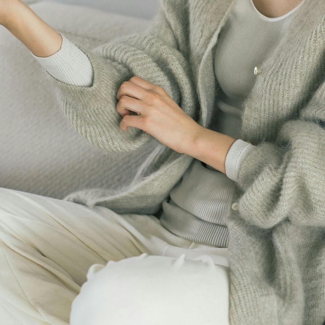 素肌がよろこぶシルク混のなめらかインナー（10分袖） - 北欧