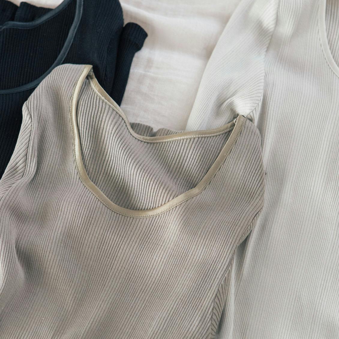 北欧暮らしの道具店 素肌がよろこぶシルク混のなめらかインナー 長袖 　2枚 素肌がよろこぶシルク混のなめらかインナー（10分袖） - 北欧