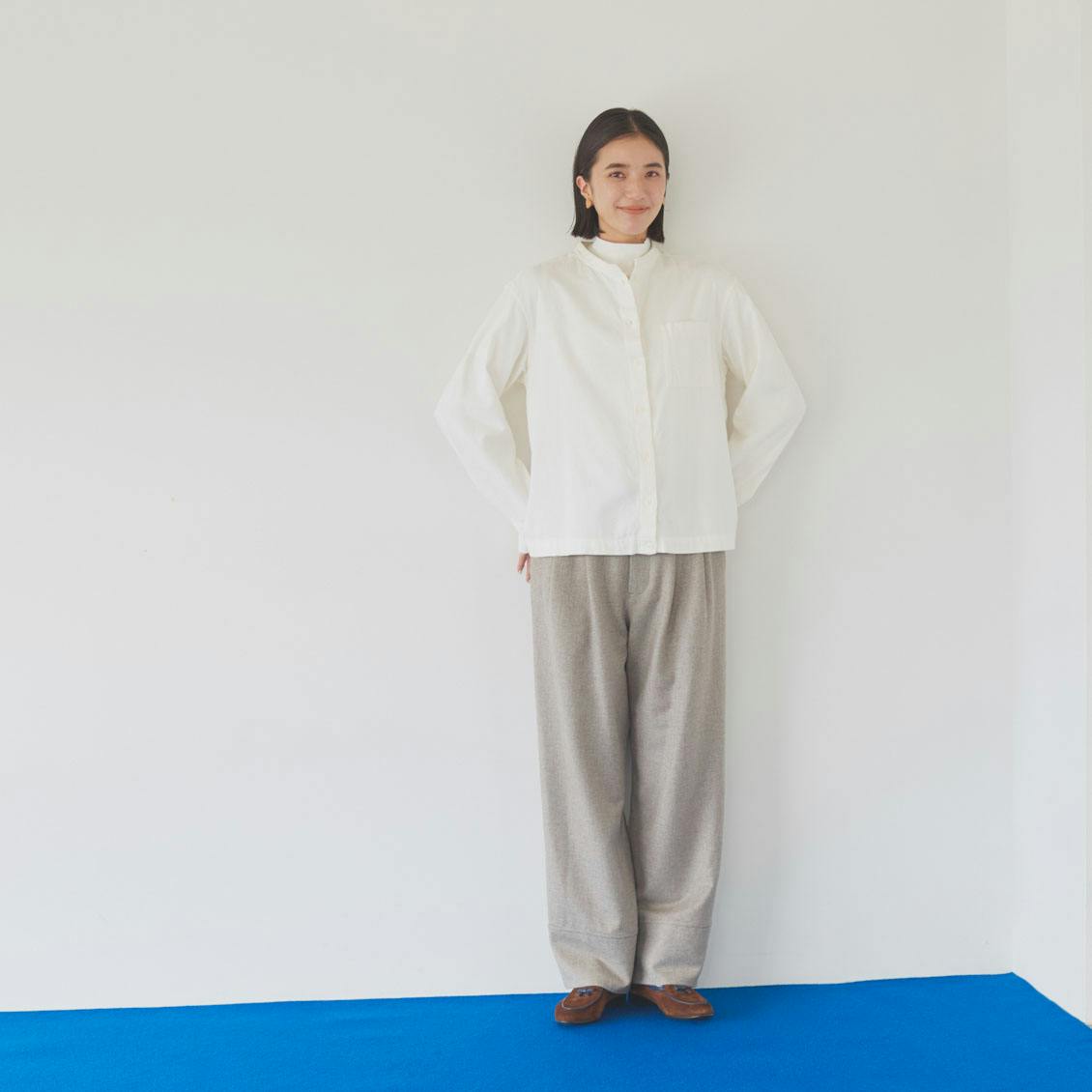 「北欧、暮らしの道具店」　きちんとしながらリラックスパンツ Ｓサイズ きちんとしながら、リラックス」ウエストゴムのウールパンツ