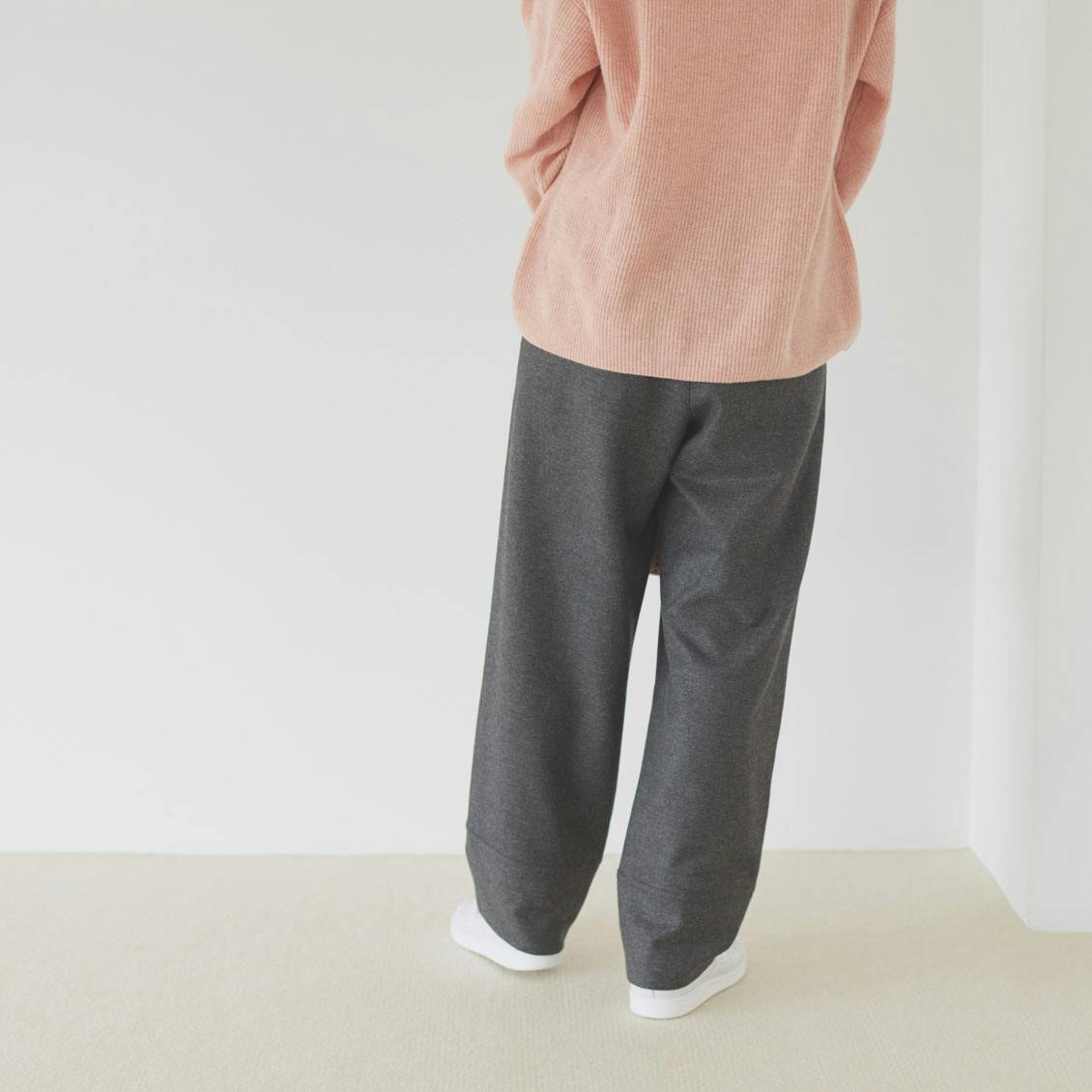 ⭐︎Mie H⭐︎ 美品✨北欧暮らしの道具店　ウエストゴムのウールパンツ　M きちんとしながら、リラックス」ウエストゴムのウールパンツ