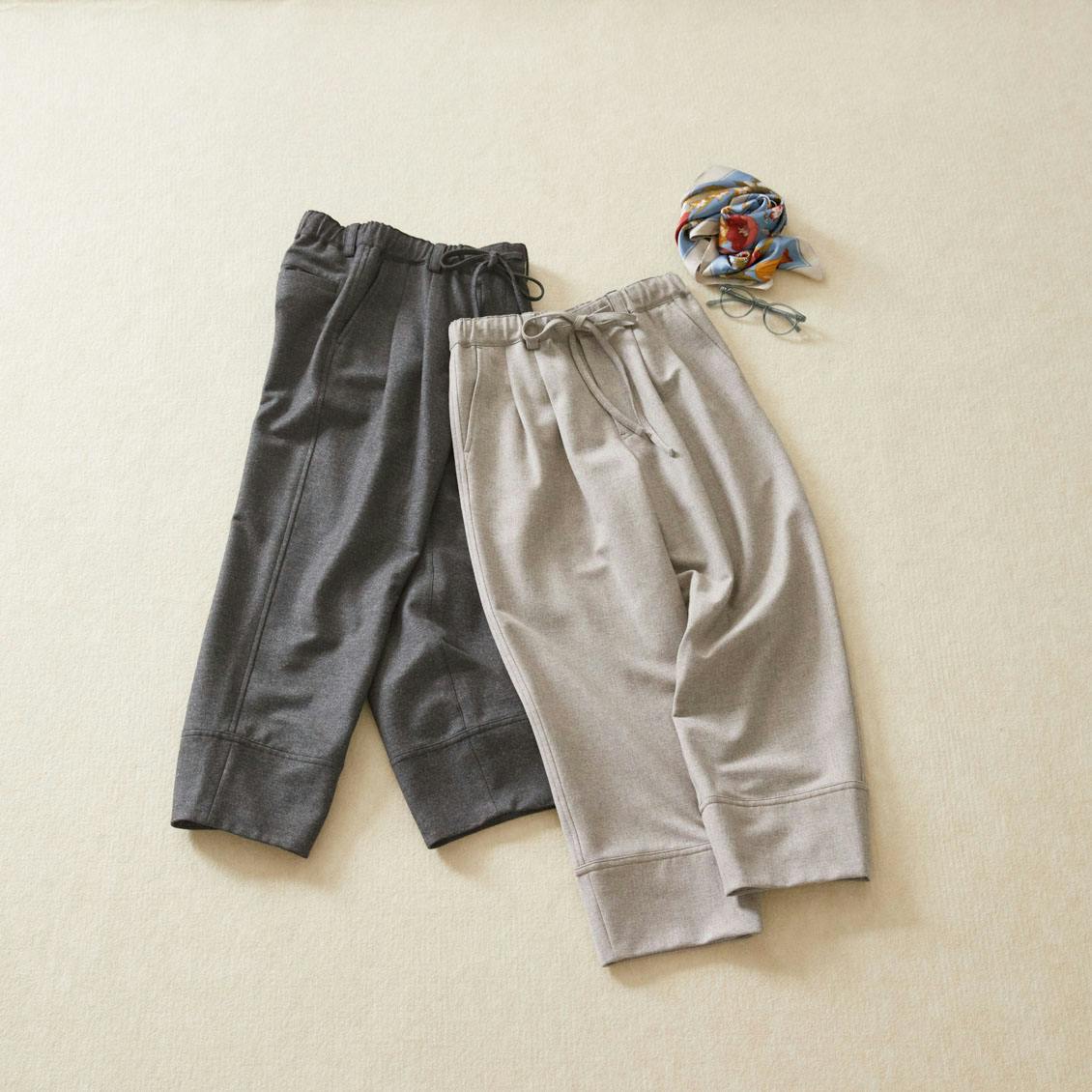 「北欧、暮らしの道具店」　きちんとしながらリラックスパンツ Ｓサイズ きちんとしながら、リラックス」ウエストゴムのウールパンツ - 北欧