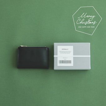 【クリスマス限定ギフトバッグ】NORMALLY / 二つ折りコンパクト財布 / ブラックの商品写真