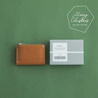 【クリスマス限定ギフトバッグ】NORMALLY / 二つ折りコンパクト財布 / ブラウンの商品写真
