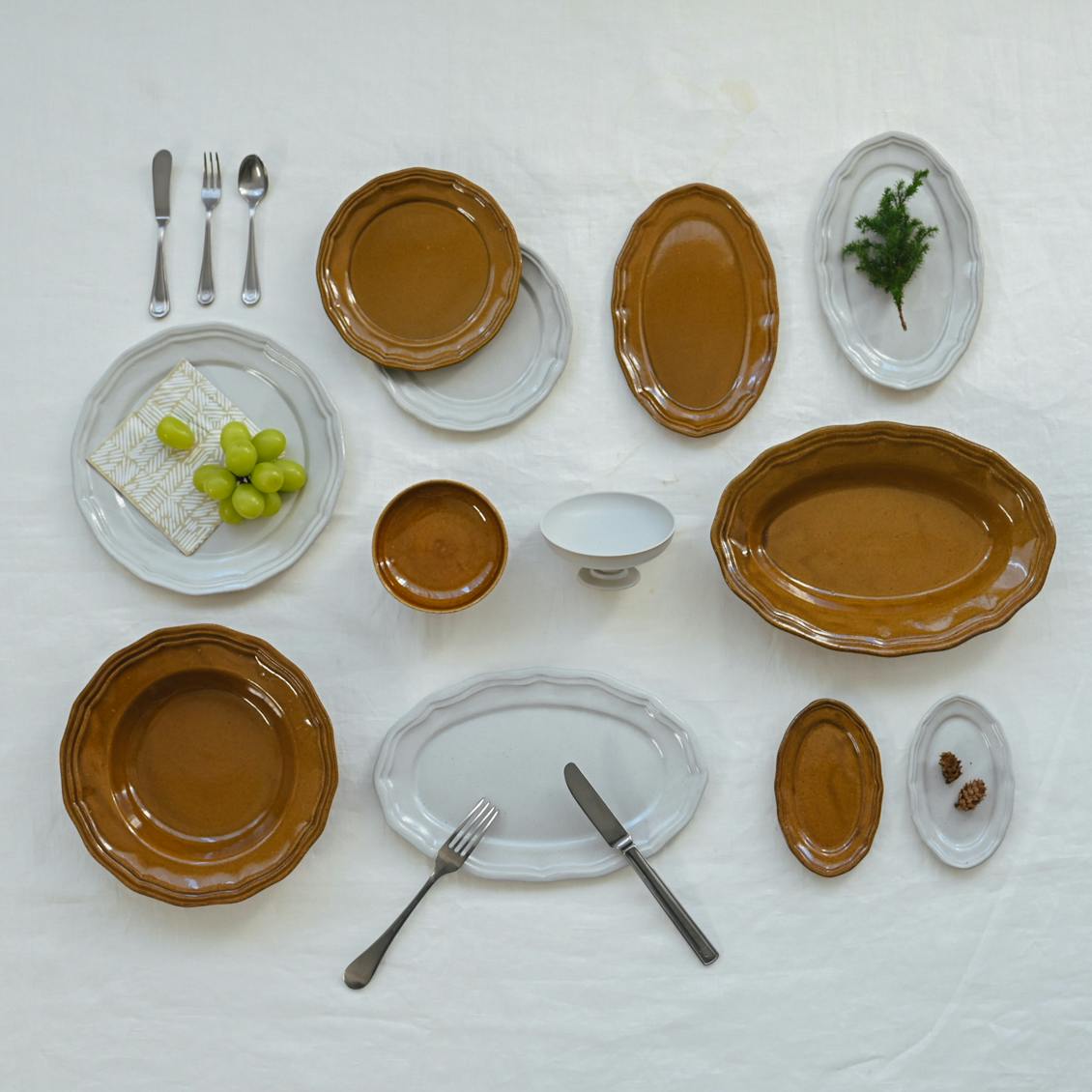 22cmプレート6枚セット/モラン/ヴィンテージ フランスアンティーク