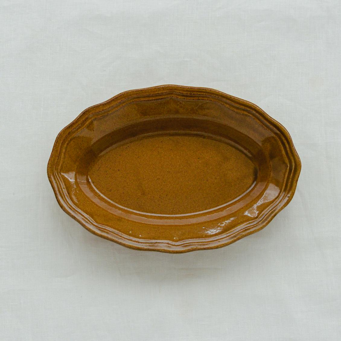 LA MOISSON / ラ・モワッソン / ビストロシリーズ / オーバルディーププレート30cm（アンバー）の商品写真