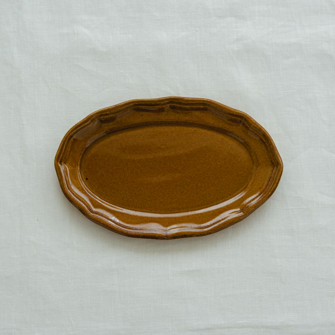 LA MOISSON / ラ・モワッソン / ビストロシリーズ / オーバルプレート24cm（アンバー）の商品写真