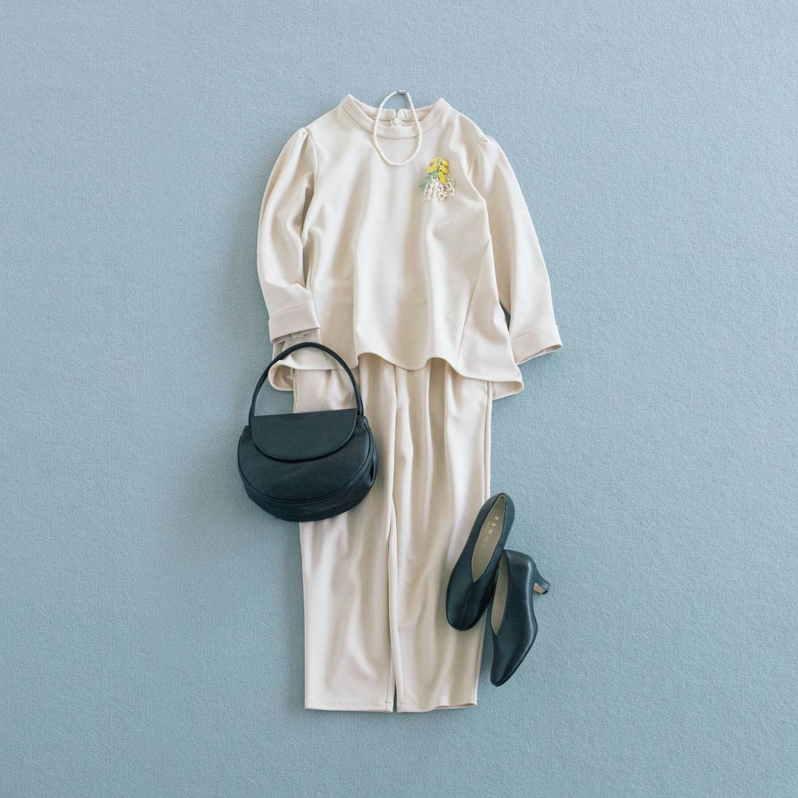 1793　北欧暮らしの道具店　ストレッチ素材の3wayセットアップ 気軽に、きれい見え」ストレッチ素材の3wayセットアップ - 北欧