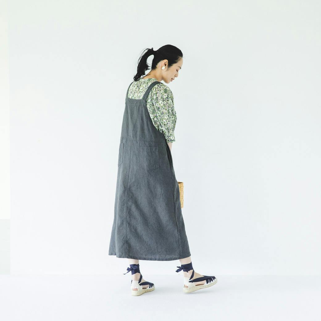 当店別注】fog linen work / リネンサロペットスカート - 北欧、暮らし 