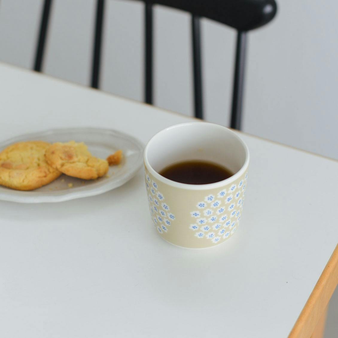 marimekko - ♡マリメッコ ラテマグ  アプリコット ベージュ ブルー マグカップ 北欧 食器 数量限定】marimekko / マリメッコ / PUKETTI / プケッティ