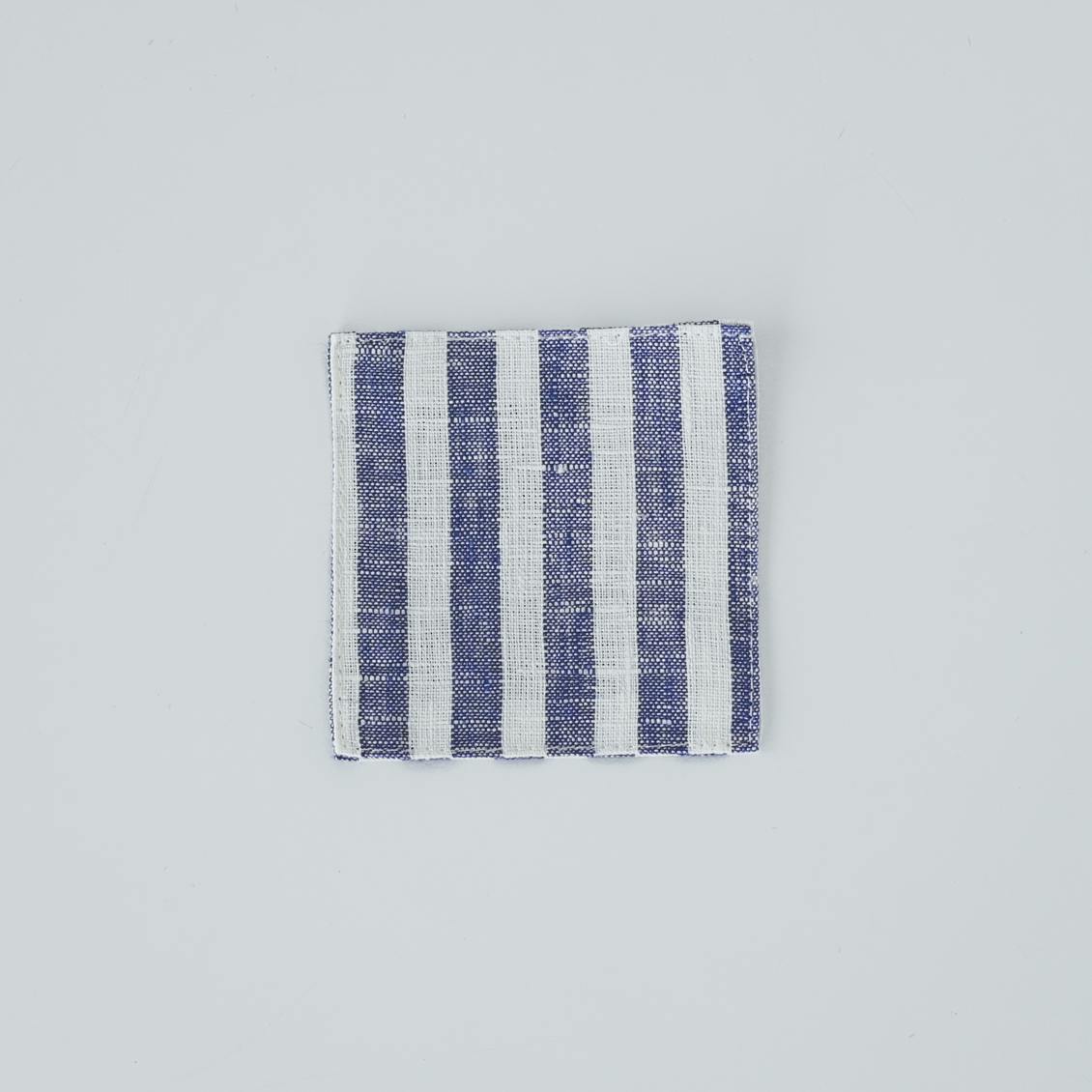 fog linen work / コースター / ブルーホワイトストライプの商品写真