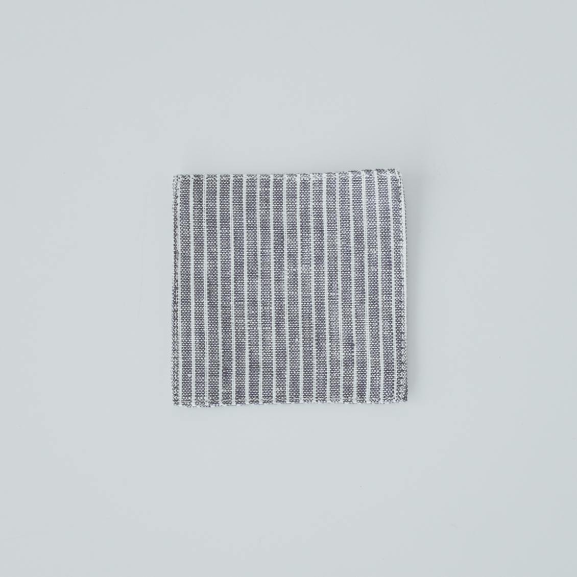 fog linen work / コースター / グレーホワイトストライプの商品写真