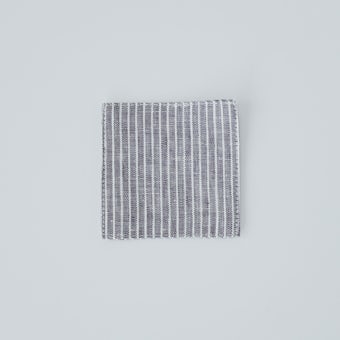 fog linen work / コースター / グレーホワイトストライプの商品写真