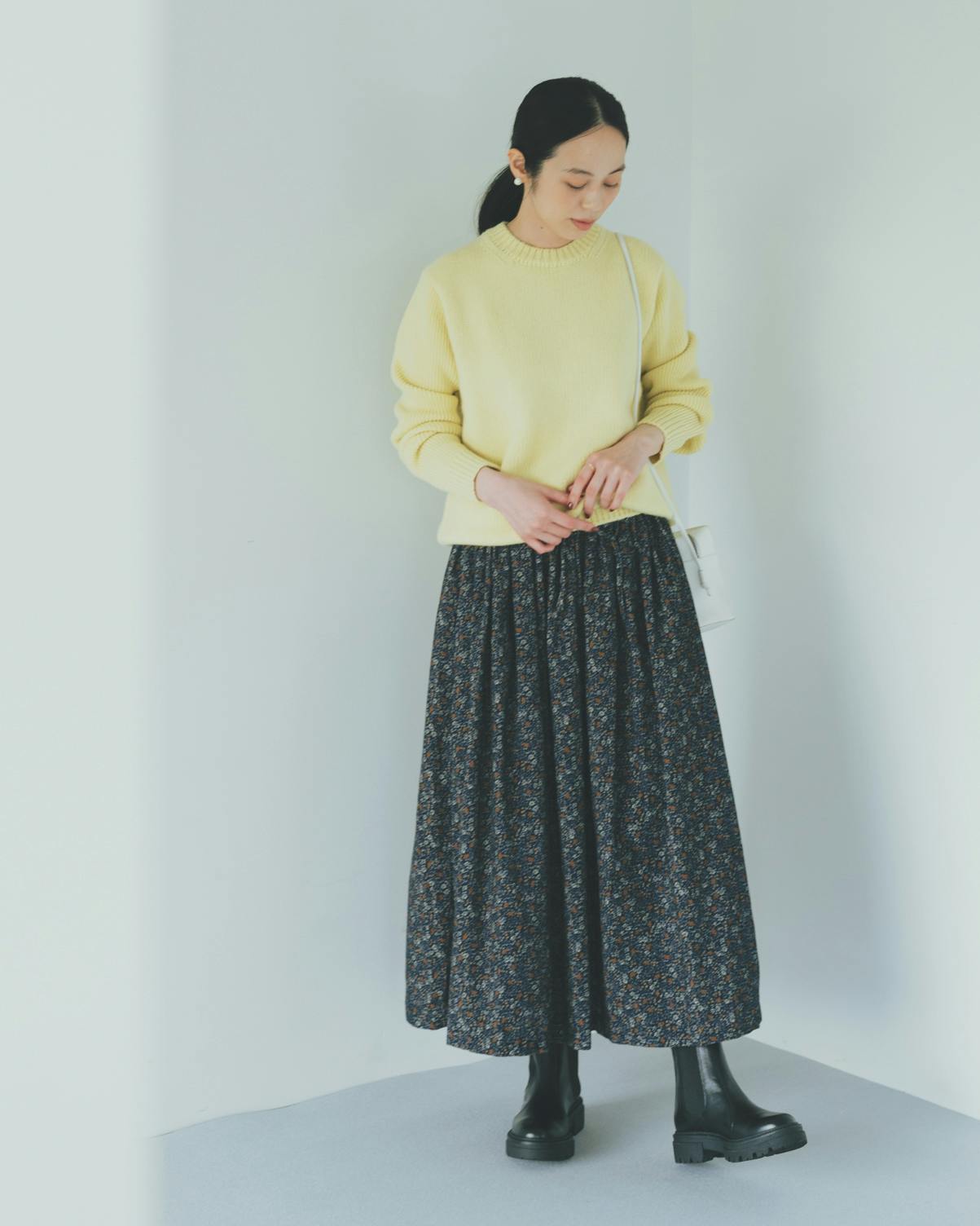 SOIL / ソイル / 花柄コーデュロイスカート　サイズ1定価26400円