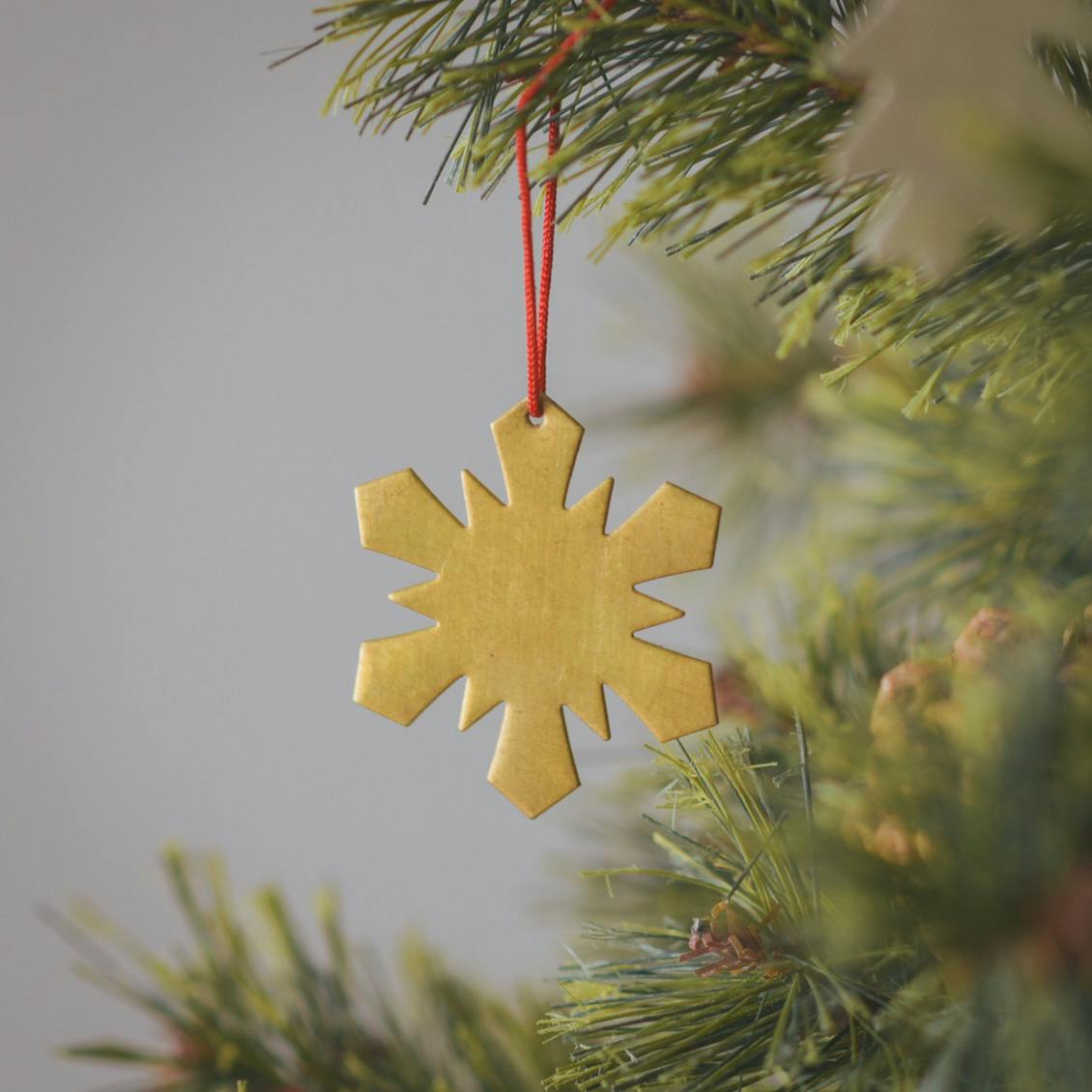 fog linen work / フォグリネンワーク / 雪のオーナメント3（ブラス）の商品写真