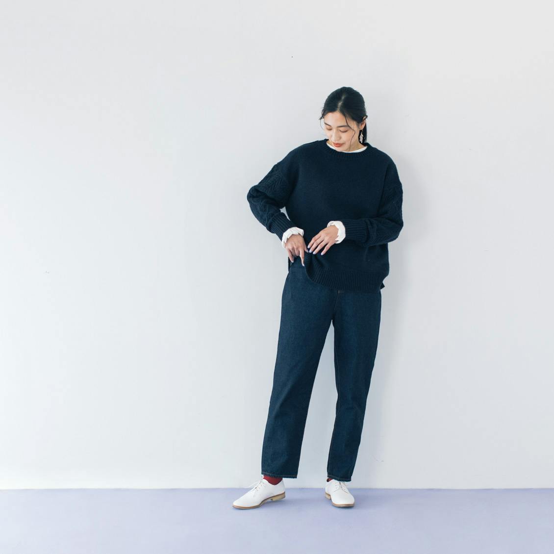 大人にひとさじのアクセント」袖口タックのプルオーバー - 北欧