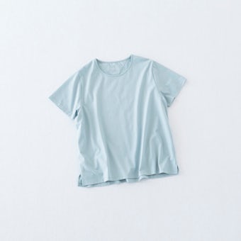 素肌も心もよろこぶTシャツ / Uネック（ライトブルー）の商品写真