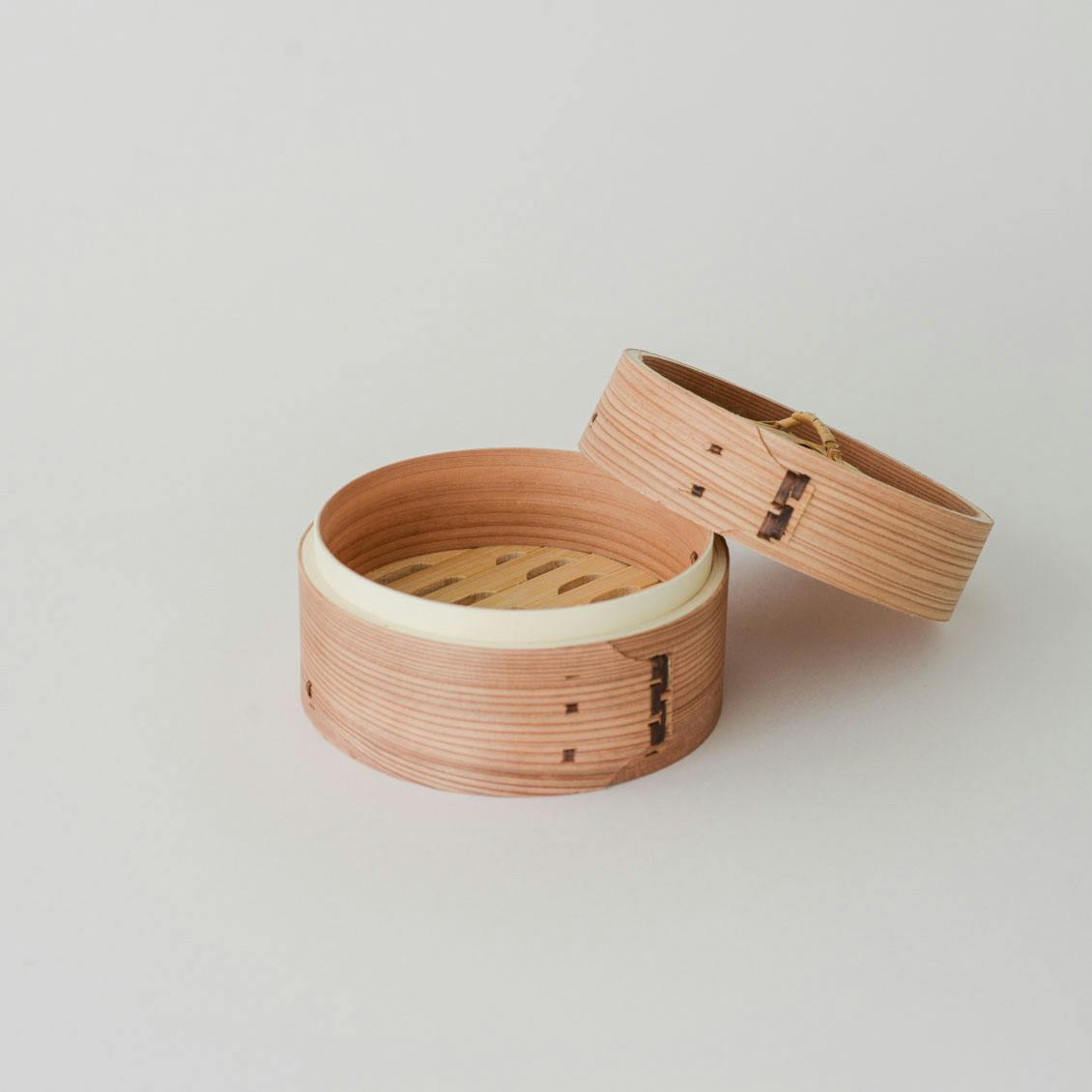 木製 2段のセイロ フタ付き 木製の角せいろ/蒸籠/蒸篭/セイロ/蒸し器