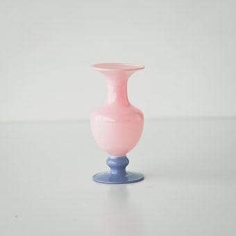【次回入荷未定】amabro / ガラスミニベース TWO TONE （ピンク x ブルー）の商品写真