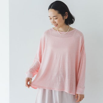 【今季終了】「私らしく、ピンクをまとう」揺れるリネンのプルオーバー / 高橋美賀さんコラボの商品写真