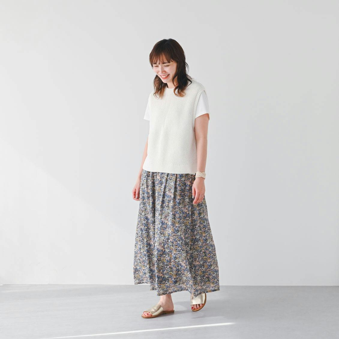 こころ躍る柄をまとって」リバティプリントのロングスカート